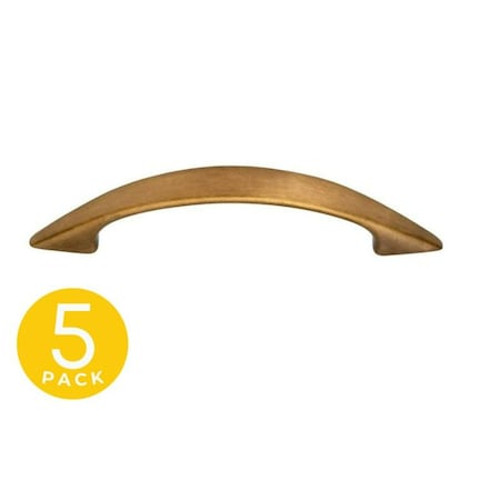 Sapphire 3 in. Decorative Die-Cast Zinc Cabinet Hardware Drawer Pull in Antique Brass, 5PK SP-801050