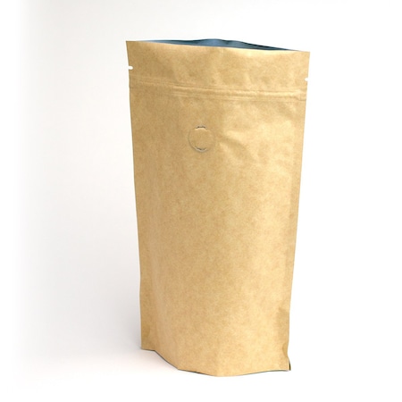 Elevate Packaging 8oz Kraft Compostable Stand Up Pouch w/ Valve, 100PK HC1800