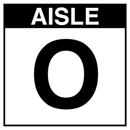 5S Supplies Warehouse Aisle O Sign - 24in x 24in - DOUBLE - NONE - PVC AISLE-O-24X24-DOUBLE-NONE