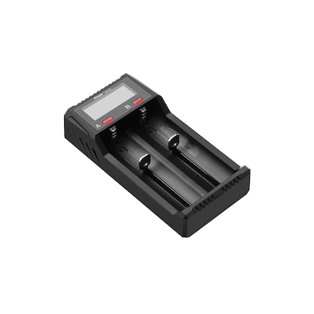 Fenix Lighting Smart Battery Charger, 2-Channel, LCD screen, Micro-USB Charging, USB Discharging ARE-D2