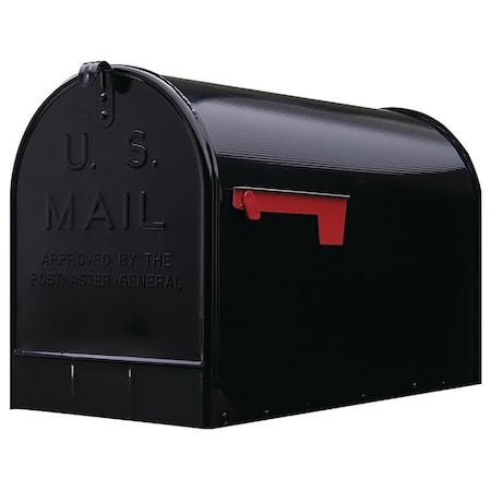 Gibraltar Mailboxes ST200B00 Rural Mailbox, 3175 cu-in Capacity, Galvanized Steel, Powder-Coated ST200B00