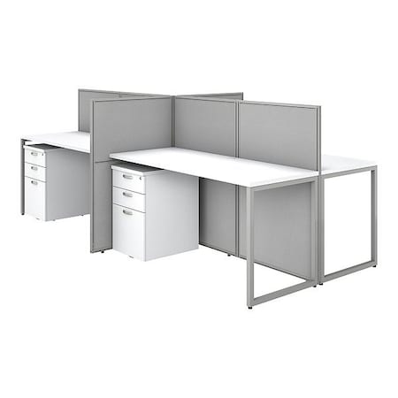 Bush Business Furniture Modular Cubicle Workstation, 119 in D X 45 in H, 119 in W X EOD660SWH-03K