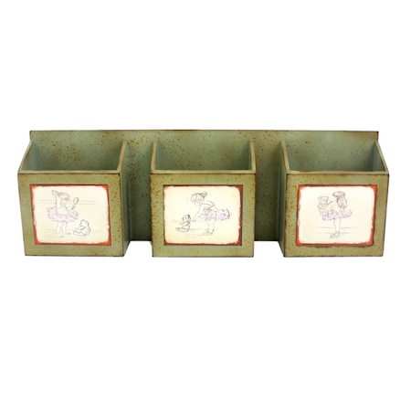 Homeroots 12" X 36" Green Wood Wall Decor 274549