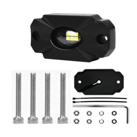 Race Sport Lighting NEW - Single White Ultra Bright LED Rock Light Crawler Pod 1250 Lumens ULTRA1W