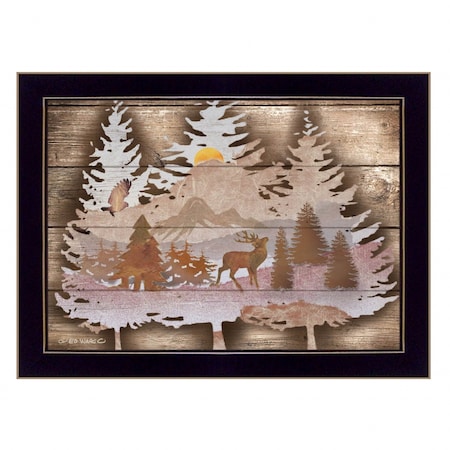 Homeroots Great Outdoors I 1 Black Framed Print Wall Art 415875