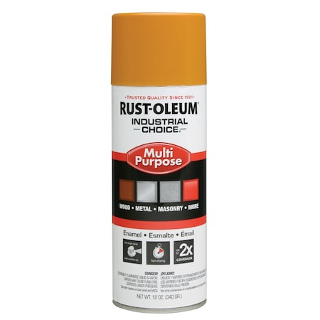 Rust-Oleum Spray Paint, School Bus Yellow, Gloss, Solvent, 12 oz 1643830