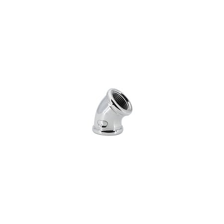 Legend Valve 1 in Chrome Plated Threaded Cast Bronze 45 degree Elbow, FNPT x FNPT 310-025CP