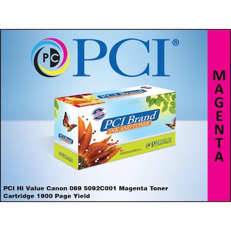 Pci HI-VALUE CANON 069 5092C001 MAGENTA TONER CARTRIDGE 1900 PAGE YIELD FOR CANO HVB-5092C001