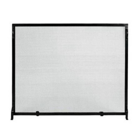 Minuteman 50'' x 36'' Plain Flat Fireplace Screen in Black SA-5036