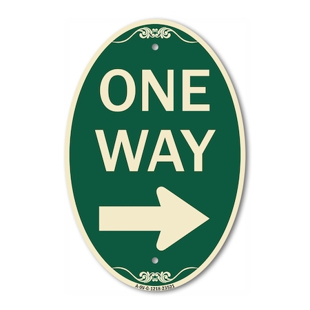 Signmission One Way Sign Right Arrow, 12 Inch X 18 Inch Architectural ...
