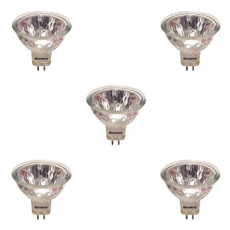 Bulbrite Halogen 12V Lensed Flood MR16 Light Bulbs, GU5.3 Bi-Pin Base, 20-Watts, 2900K, 8PK 860703