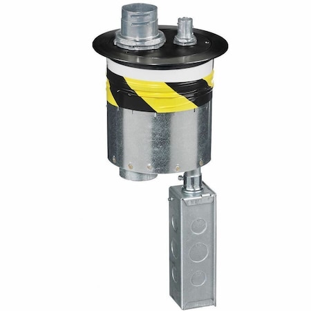Hubbell Wiring Device-Kellems Furniture Feed 6" Series, Through Floor Fitting with Black Cover S1R6PTFFBLK