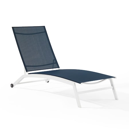 Crosley Weaver Outdoor Chaise Lounge CO6310WH-NV