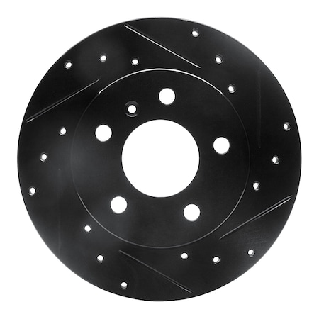 Dynamic Friction Co DFC Brake Rotor - Drilled and Slotted - Black 633-47042R