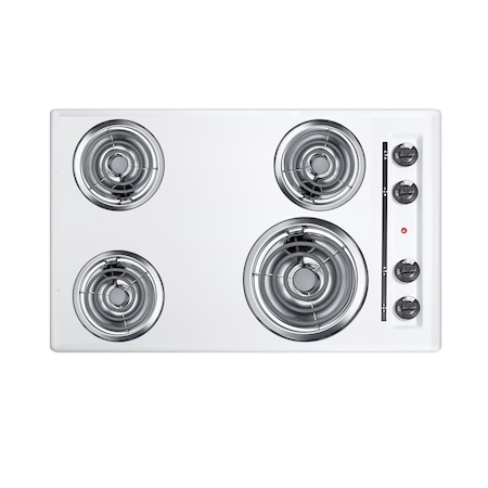 Summit 30in Wide 4-Burner Coil Cooktop WEL05