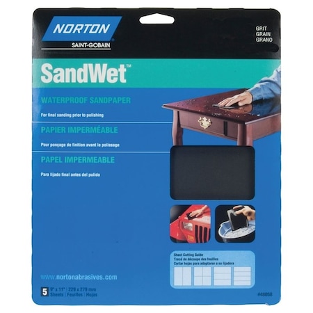 Norton Abrasives Sandpaper Watrprf320G 5PK 07660748080