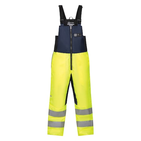 Ergodyne 2XL Lime Class E Insulated Hi-Vis Freezer Bib Overalls 6479