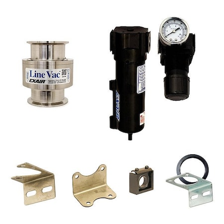 Exair SS Sanitary Flange Line Vac Kit 163250-316