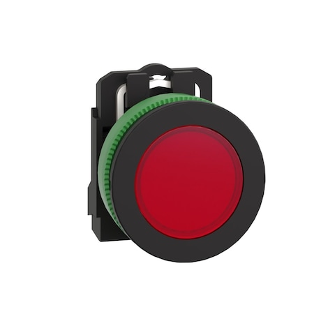 Schneider Electric Pilot Light, Red, 30mm, LED XB5FVB4