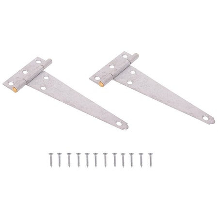 Prosource T-Hinge, Galvanized Steel, Galvanized Brass Pin, Fixed Pin, 180 deg Range of Motion, 36 Pair lb LTH-G06-C2PS