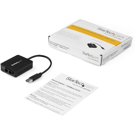 Startech.Com CONNECT TO A GIGABIT ETHERNET FIBER OPTIC NETWORK THROUGH YOUR LAPTOPS USB-A POR US1GA30SXSC