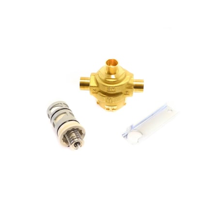 Resideo 1/2'' sweat three way cartridge cage valve bronze body VCZMA6100