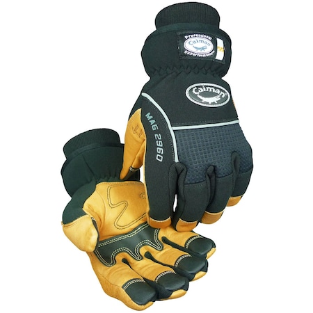Caiman Multi-Activity Glove w/Pig Grain Leather Padded Palm and Waterproof Back, Heatrac Insulated 25412
