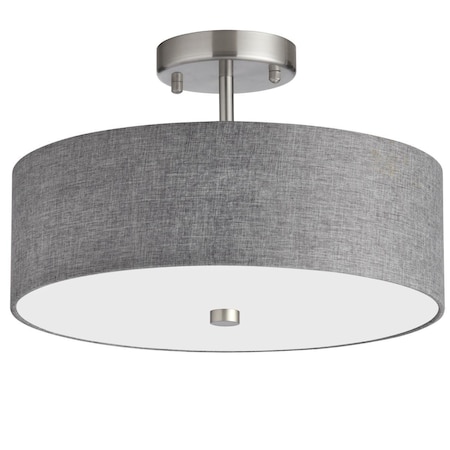 Star Brite Signature 3 Light Satin Chrome Semi Flush Mount Ceiling Light - Grey ST3472797