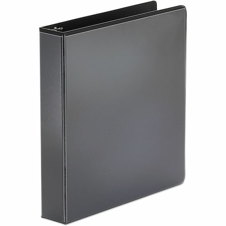 Universal Universal Round Ring Economy Vinyl View Binder, 1-1/2" Capacity, Black UNV20971***