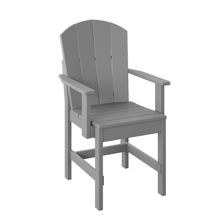 Polybird FANBACK DINING CHAIR.         LIGHT GRAY POLYBIRD P8-R