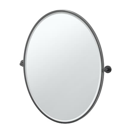Gatco Reveal 33" Framed Oval Mirror, Matte Black 4669XFLG