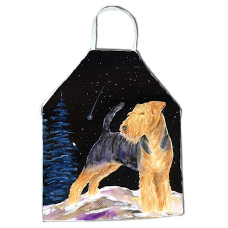 Carolines Treasures Starry Night Welsh Terrier Apron - 27 x 31 in. SS8464APRON