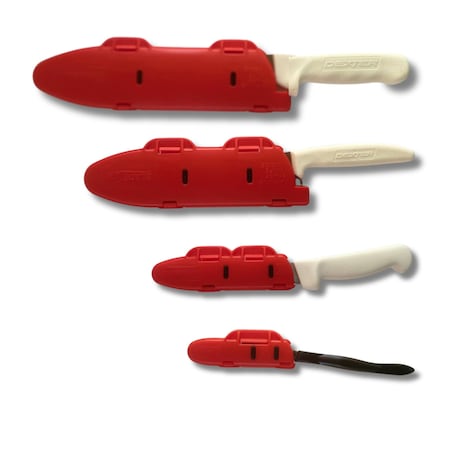 Blade Guard Knife Blade Protective Edge Guard Case for Cutlery 4PK Set Red 2755