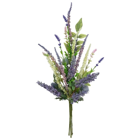 Allstate 21 in. Artificial Floral Bundle Flowers, Lavender 35164010