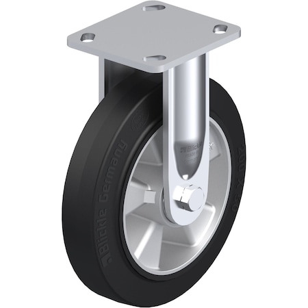 Blickle Rigid Plate Caster, TPR, 8", 660 lb. BES-ALEV 200K-14