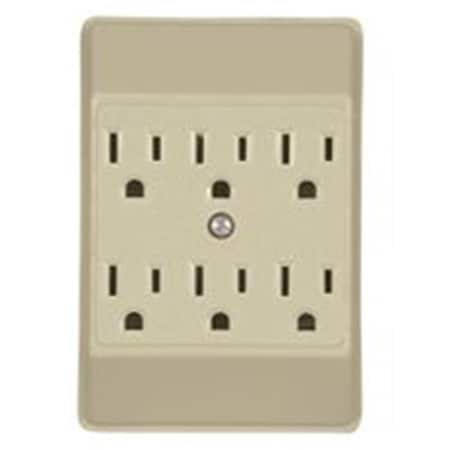 Eaton Wiring Devices Outlet Tap, Swivel, 6 Outlet(s) 4969937