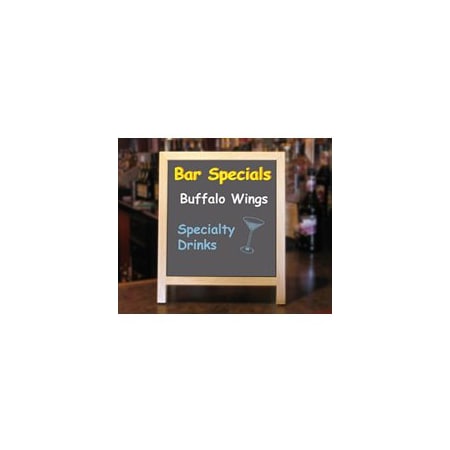 Specialty Store Services Double Sided Tabletop A Frame With Black Chalkboard 90308B