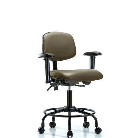 Blue Ridge Ergonomics Vinyl Chair, Vinyl, Adjustable Arms BR-VDHCH-RT-T1-A1-RC-8809