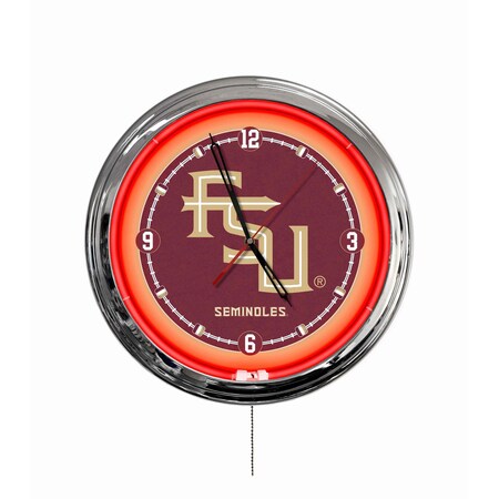 Holland Bar Stool Florida State Script 16 LED Wall Clock ClkL16