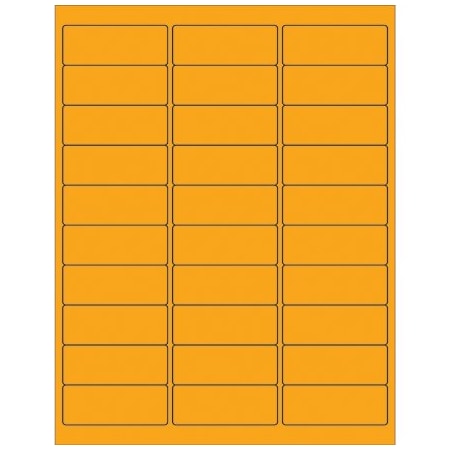 Bsc Preferred 2 5/8 x 1'' Orange Removable Rectangle Laser Labels, 3000PK LL405OR