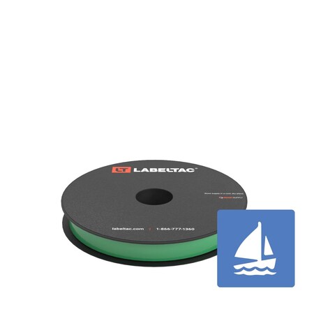 Labeltac Marine Supply 0.5in x 150ft LT4/Pro X, Green LT0505MN