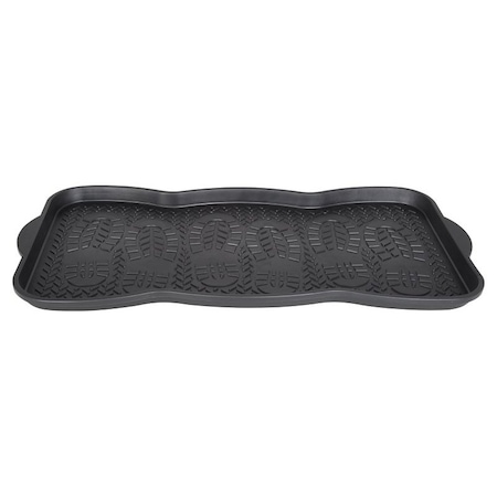 Diamondback Boot/Shoe Tray, 29-1/2 in L, 15 in W, Plastic Surface, Black 76055