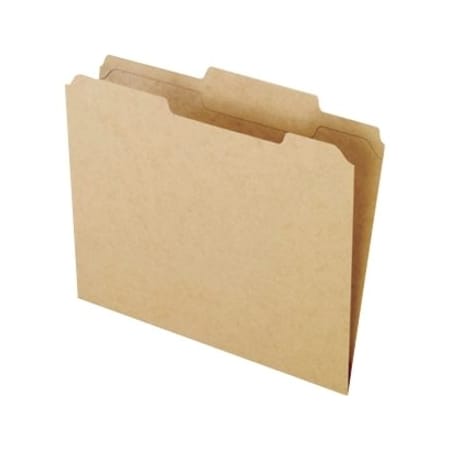 Pendaflex Two-Ply- Dark Kraft File Folders- Straight Cut- Top Tab- Letter- Brown, 100PK RK152
