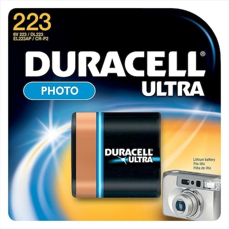 Procell Battery, 223, Lithium, 6V DL223ABPK