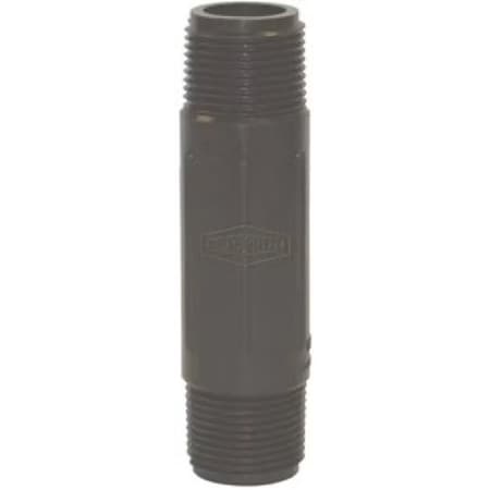 Dixon Pipe Nipple, 2 in x 6 in L MNPT, Polypropylene, Domestic 62193