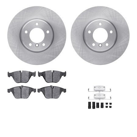 Dynamic Friction Co DFC Rotors with EURO 5000 Ceramic Brake Pads includes Hardware 6612-31234