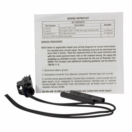 Motorcraft Ignition Knock (Detonation) Sensor Connector, WPT994