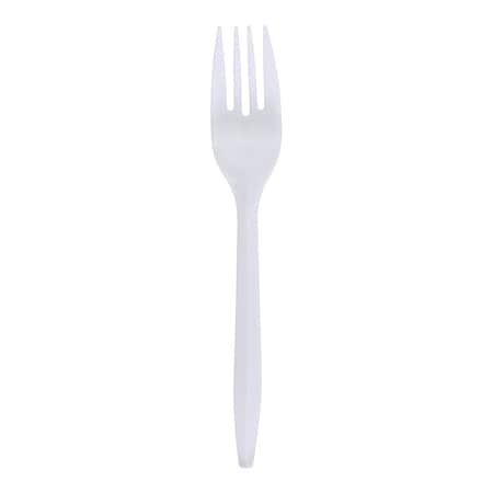 Empress Medium Weight Fork Polypro White Wrapped  Dense Pack, 1000PK E178001