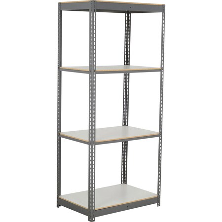 Global Industrial 4 Shelf, Commercial Duty Boltless Shelving Starter, 36"Wx12"Dx96"H, Laminate Deck B3165809