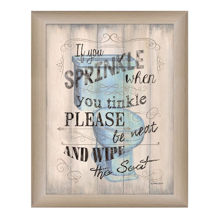 Homeroots If You Sprinkle Brown Framed Print Wall Art 404860